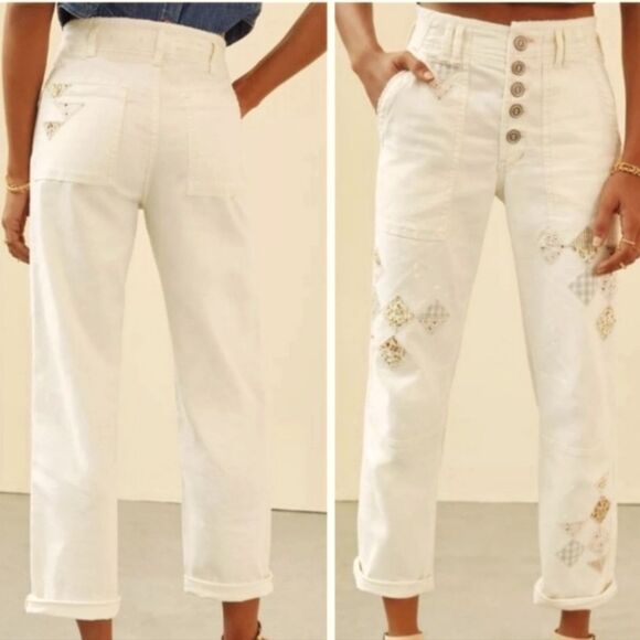 Pilcro Anthropologie The Wanderer patched utility pants 32 - Picture 1 of 7